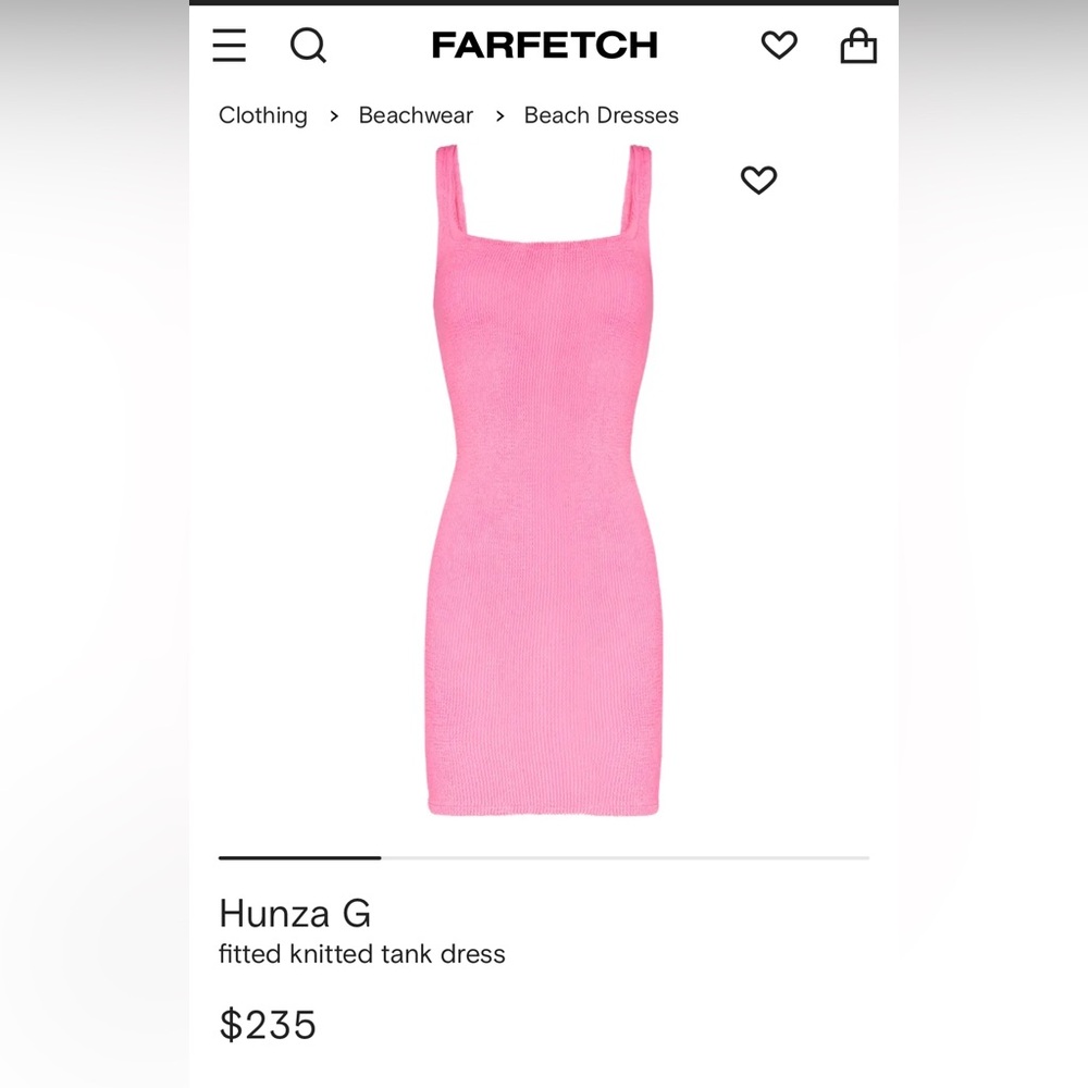 Hunza G Vibrant Pink Mini Dress